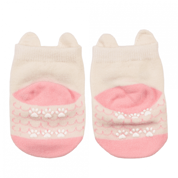 Rose Pink Owl Baby Socks (one Pair)