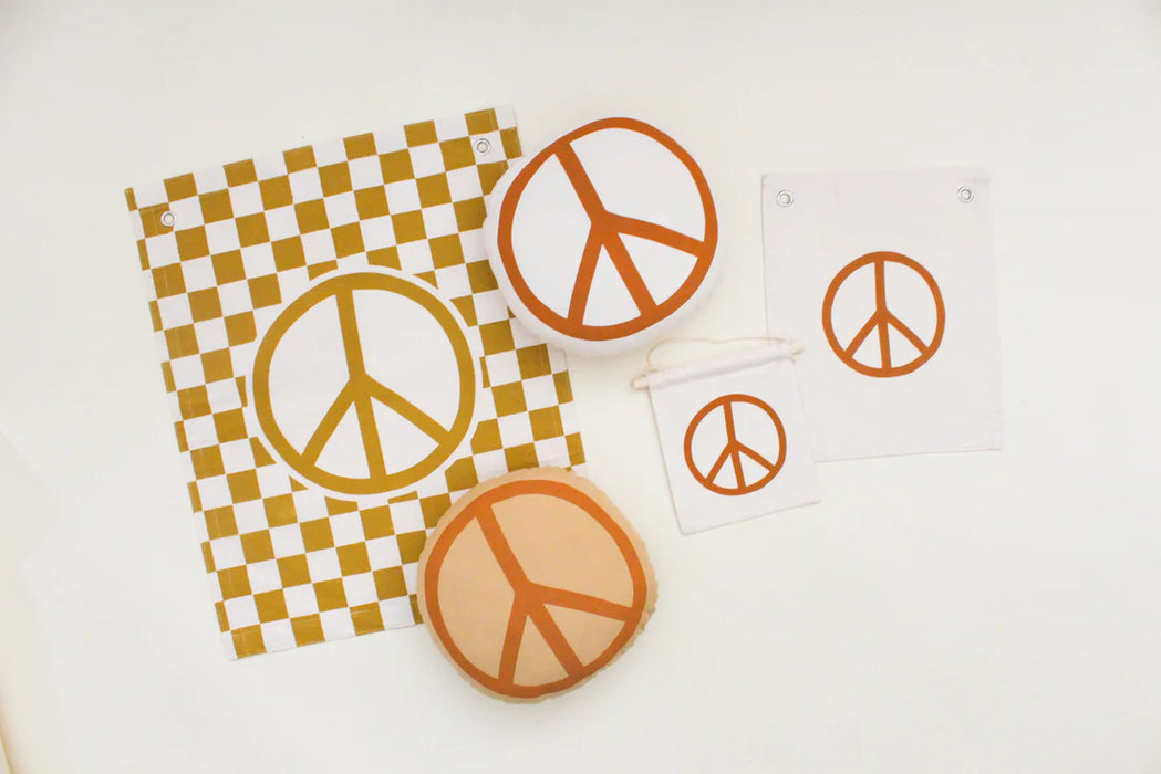 Imani Collective: Checkered Canvas with Peace Sign