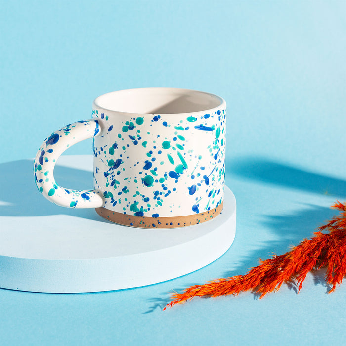 Turquoise And Blue Splatterware Mug