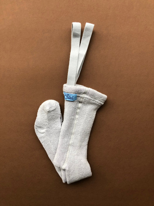 Silly Silas: Footed -Teddy Pearl Grey