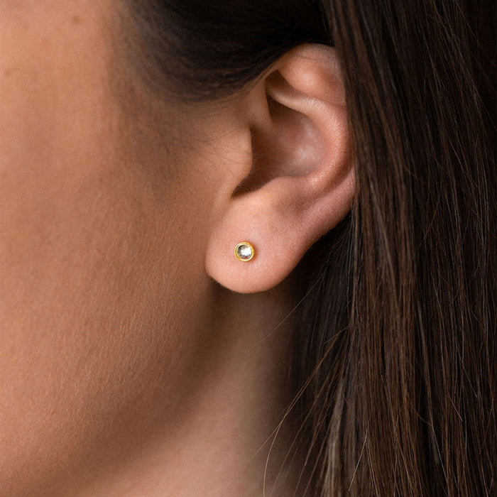 Wanderlust Life: April Birthstone Stud Earring | Clear Quartz