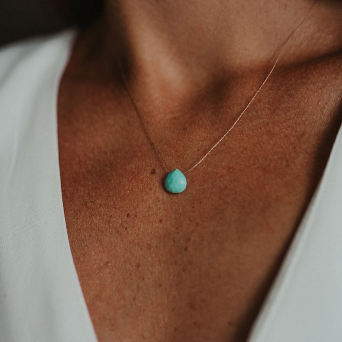 Wanderlust Life: December Fine Cord Birthstone Necklace | Turquoise