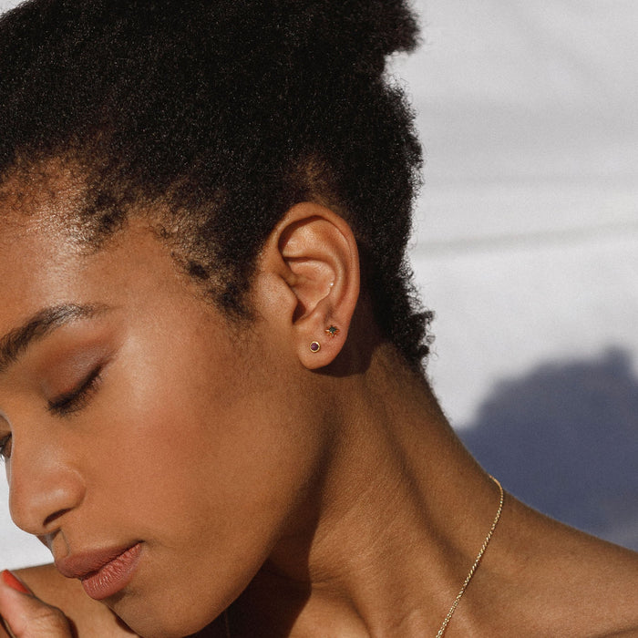 Wanderlust Life: July Birthstone Stud Earring | Ruby