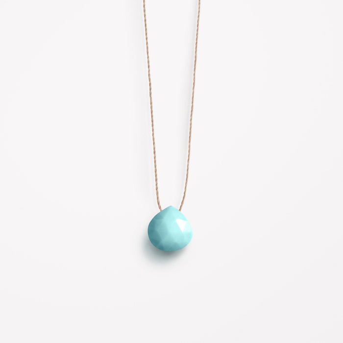 Wanderlust Life: December Fine Cord Birthstone Necklace | Turquoise